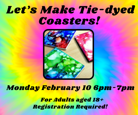 tie-dye coaster