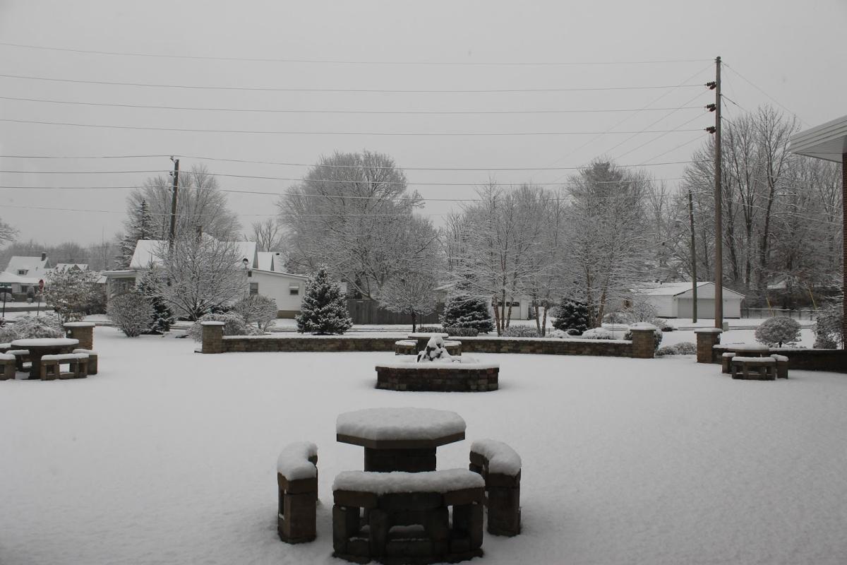 Library Courtyard Snowfall 2016