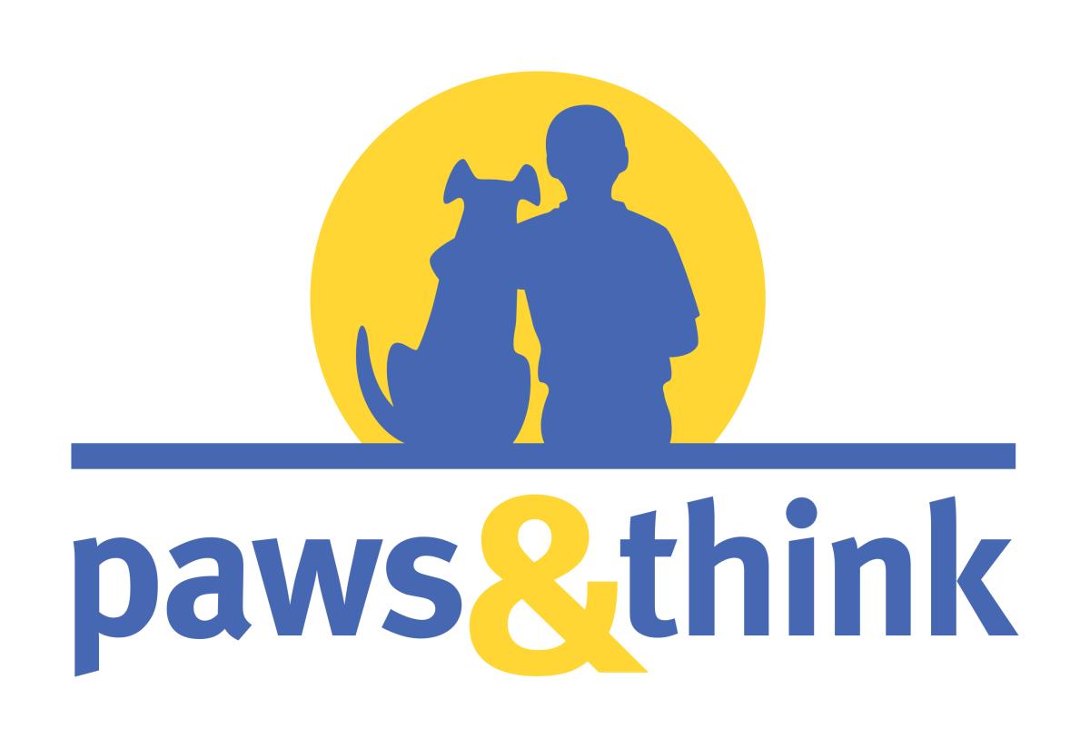 Logo for paws & think